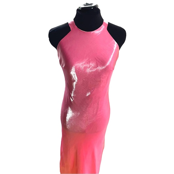 Pink prom dress vintage Cache size 4 absolutely stunning dress see video! - Picture 4 of 16